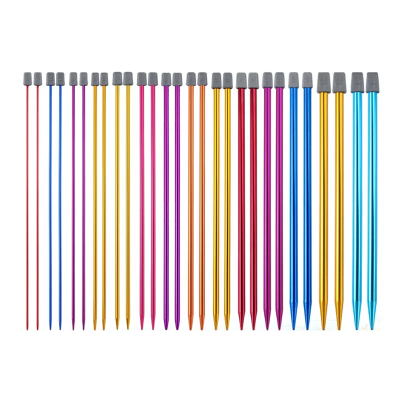 

FYBL-14PCS Stainless Steel Knitting Needles Set Pointed Needles Knitting Crochet Supplies For Beginners Handmade(2-10Mm)