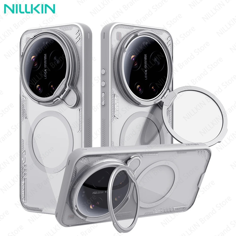 

NILLKIN For Xiaomi 17 Ultra Magsafe Case Iceblade Prop Phone Holder Camera Cover Transparent Magnetic Case For Xiaomi17 Ultra