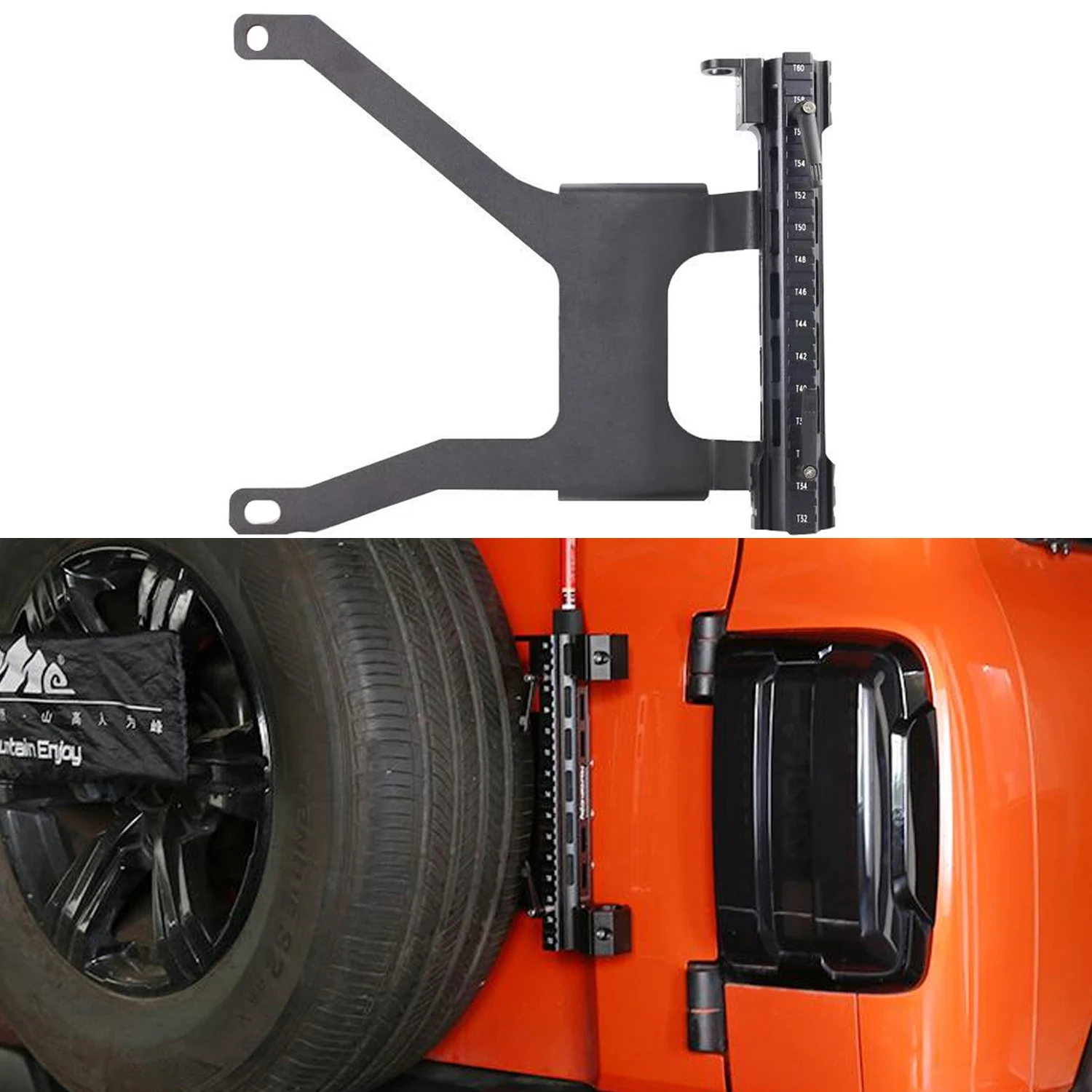 For GWM Tank 300 tank300 2021-2025 Aluminum Alloy Stable Car Flag Pole Outdoor tail gate Base Display Holder Flagpole Stand