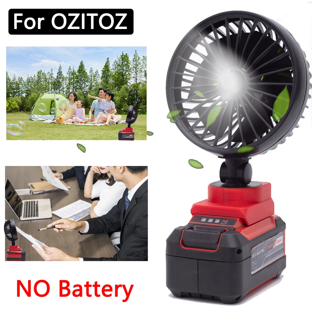 

Portable Cordless Workshop Work Fan For OZITOZ 20V MAX Li-Ion Battery Tool Cordless Fan Office Camping Tour(NO Battery)