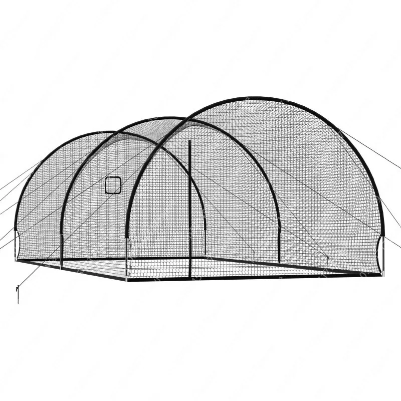22.2 X 12.1 X 7.9 FT Freestanding Portable Batting Cage 4-Ply Knotless Polyester Training Equipment Baseball Hitting Cages