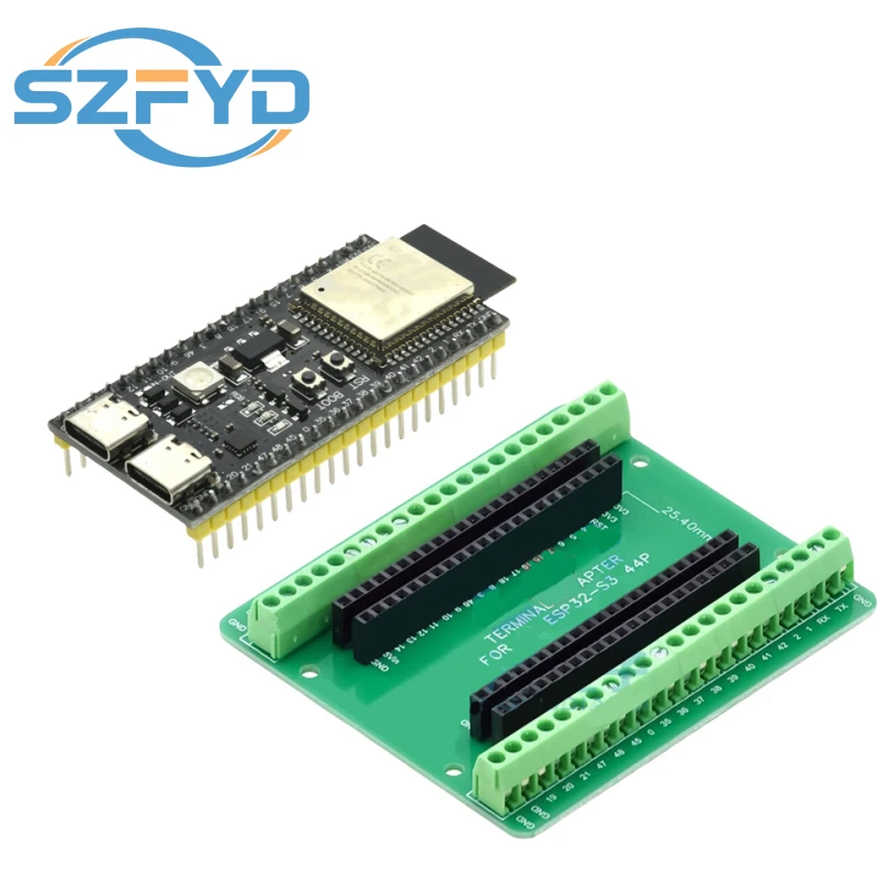 Zestaw adapterów rozszerzających do płytki rozwojowej ESP32-S3, moduł bezprzewodowy WiFi BT N16R8 N8R8 N8R2, 44-pinowy Type-C dla ESP32-S3