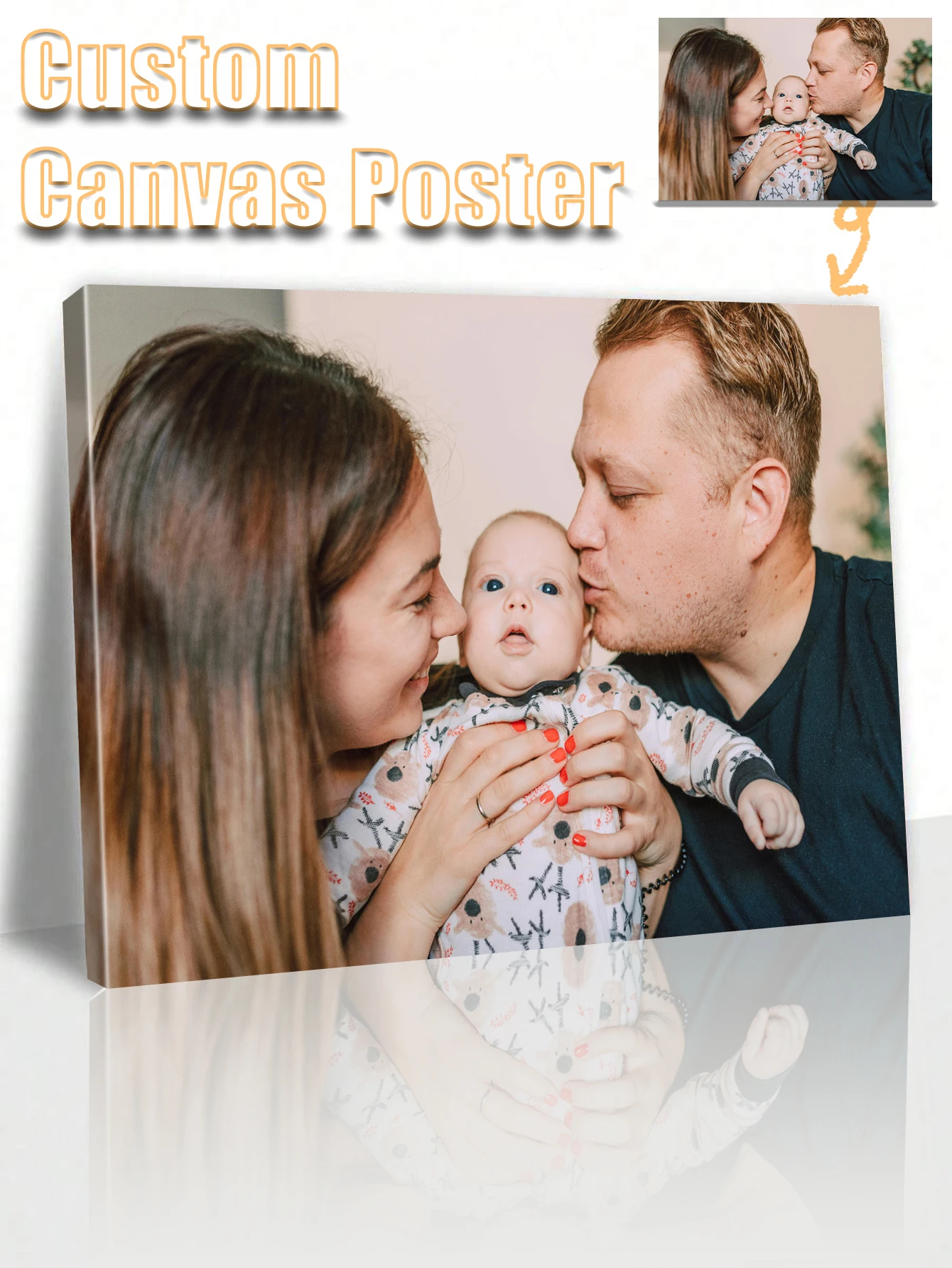 1Pc Custom Picture Print On Canvas, personalized big size po