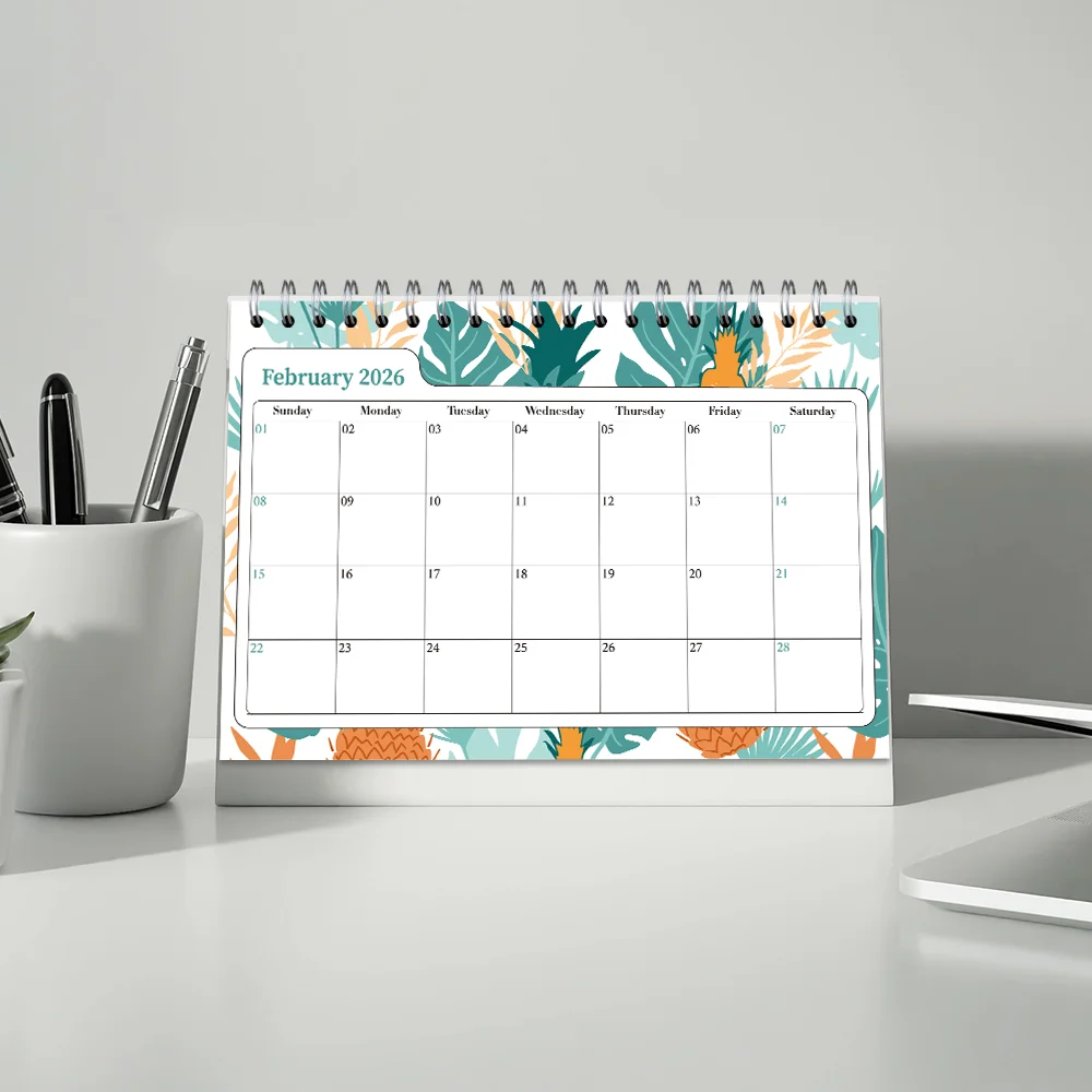 1 قطعة ، تقويم 2026 ، تقويم سطح المكتب الأزهار ، تقويم مكتبي مخطط شهري لمدة 12 شهرًا ، تقويم الحائط ، عيد الميلاد ، هدية الكريسماس #3