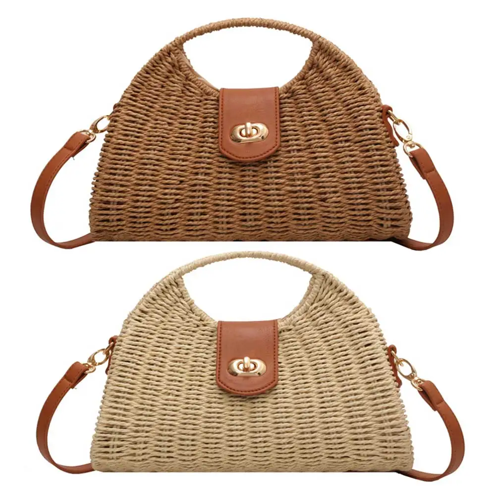 

Summer Messenger Bags Woven Shell Women Hand-Woven Bag Handmade Fashion Holiday Casual Simple Elegant Lady Beach Purse
