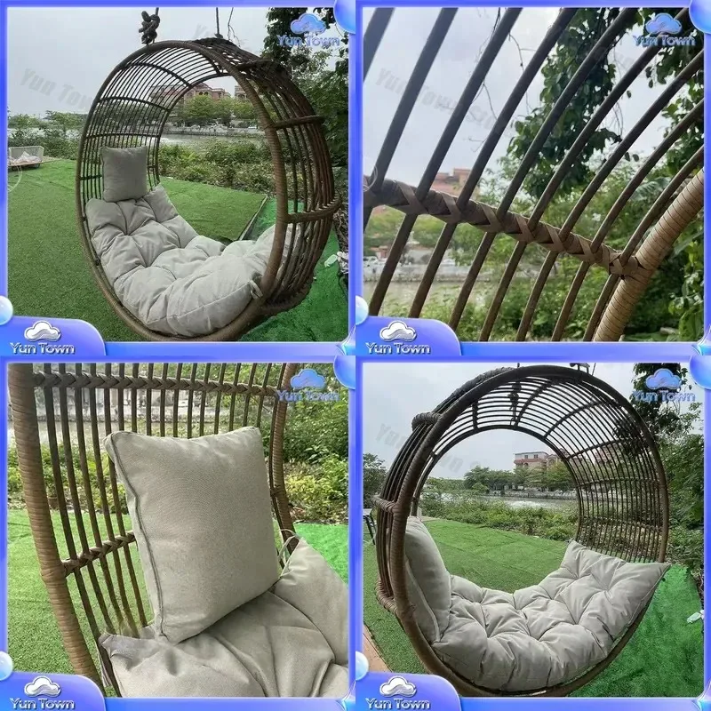 for Courtyard Garden Detachable Swing Chair for Outdoor Leisure Balcony Simple Single-Person Rattan Hanging Basket Furniture