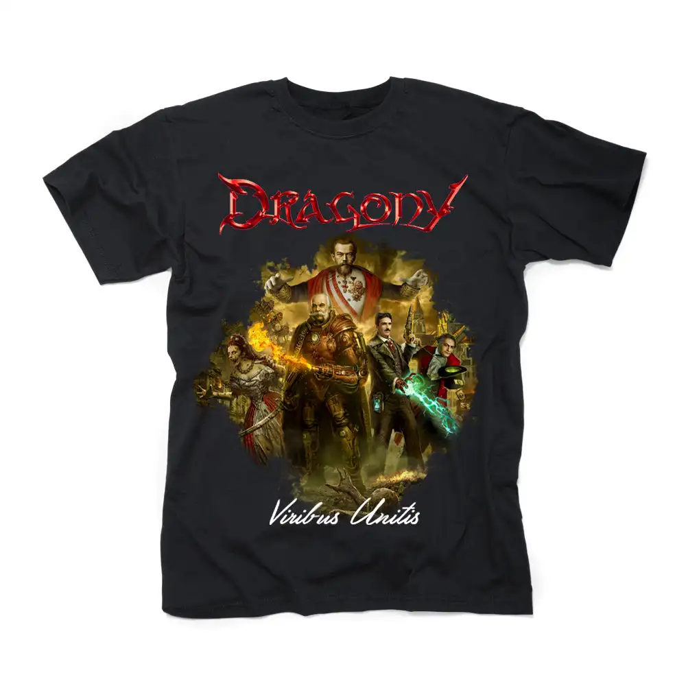 Dragony Viribus Unitis Band T-Shirt 100% coton, t-shirt graphique pour hommes et femmes, Streetwear d'été
