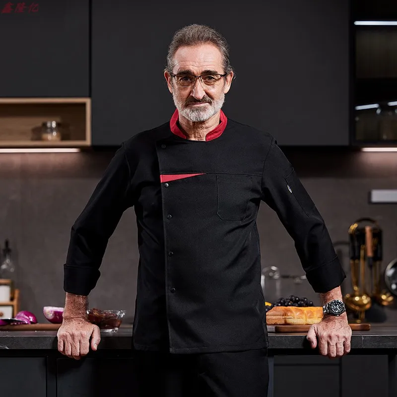 Odzież robocza catering hotel restauracja kuchnia długi rękaw cukiernia piekarz kelner szef kuchni uniform męski
