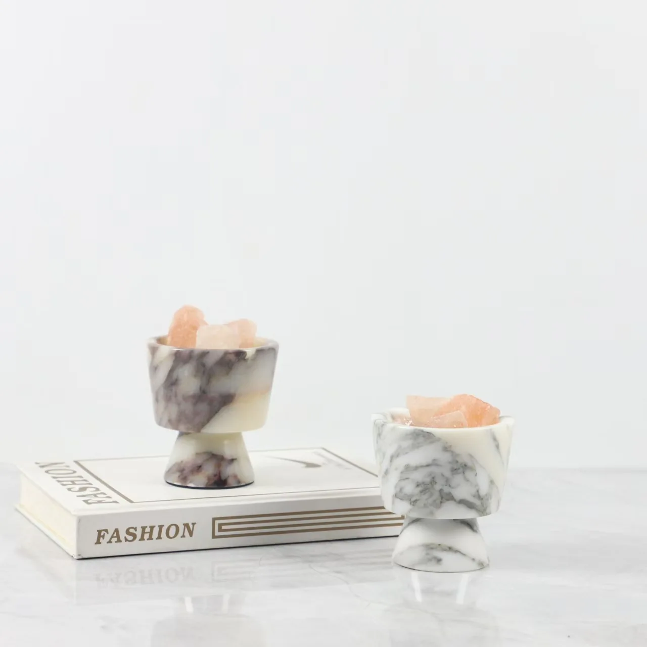 Natural Marble Support Frame, Candle Holder, Bathroom Aromatherapy Cup, Aromatherapy Burner, Indoor and Living Room Decoration