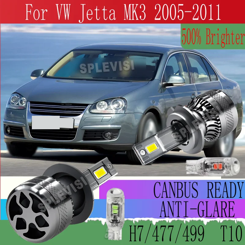 

with Quiet Cooling Fan Aluminum Alloy for Safe Night Travel LED HEADLIGHT For VW Jetta MK3 2005 2006 2007 2008 2009 2010 2011
