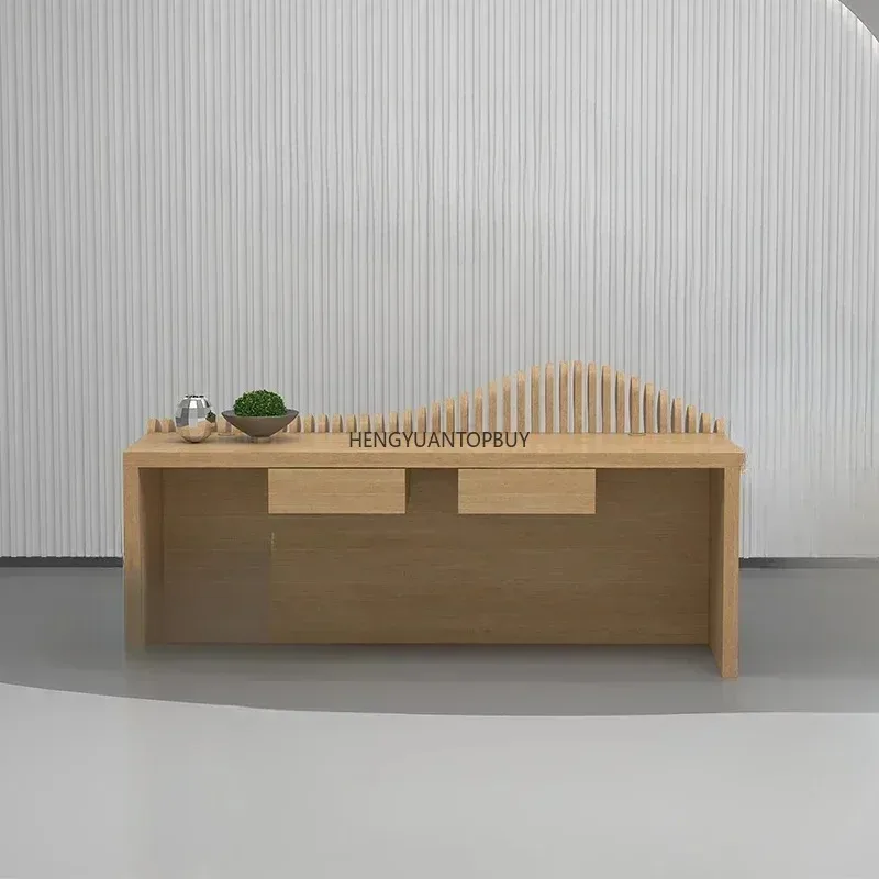 Special-shaped Front Desk Clothing Store Checkout Page Paint Company Information