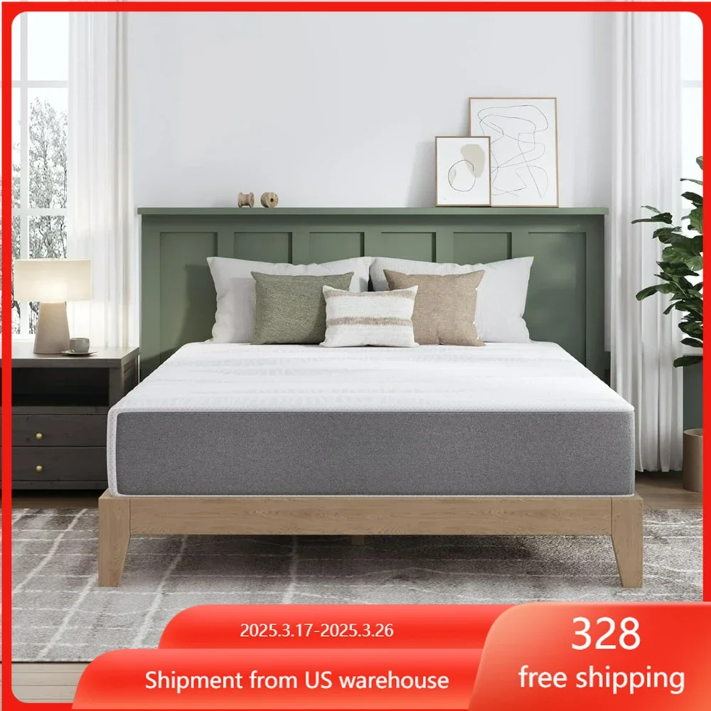 12-inch gel memory foam large box mattress, bamboo charcoal foam and ventilation hood can provide clean and quiet sleep