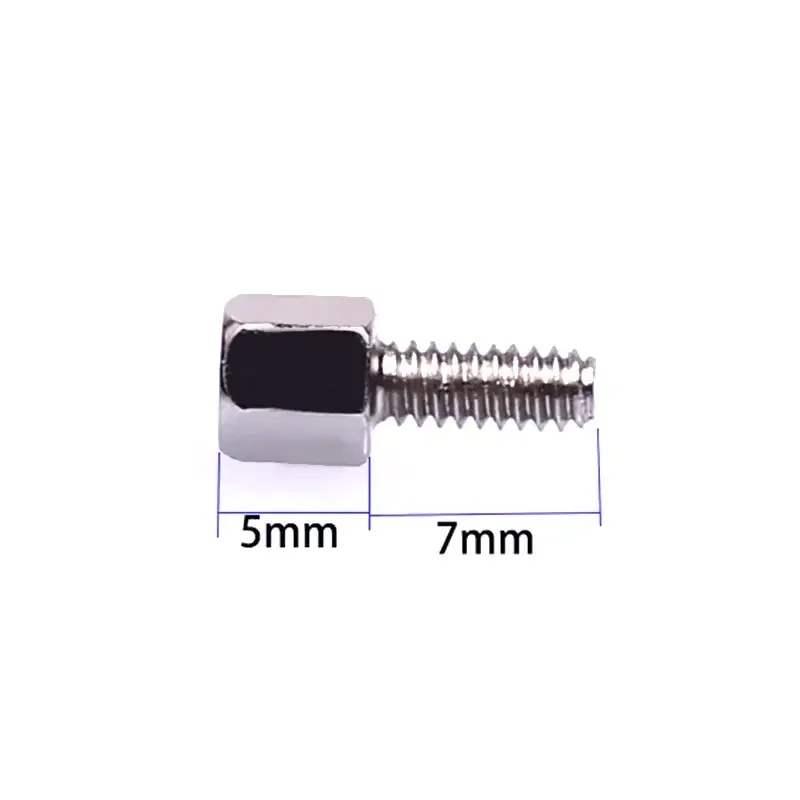 10pcs Set Hexagonal Copper Column Screw for DB 9 15 25 37 RS232 VGA DB Connector Copper Column COM Serial Copper Stud Screw Nut