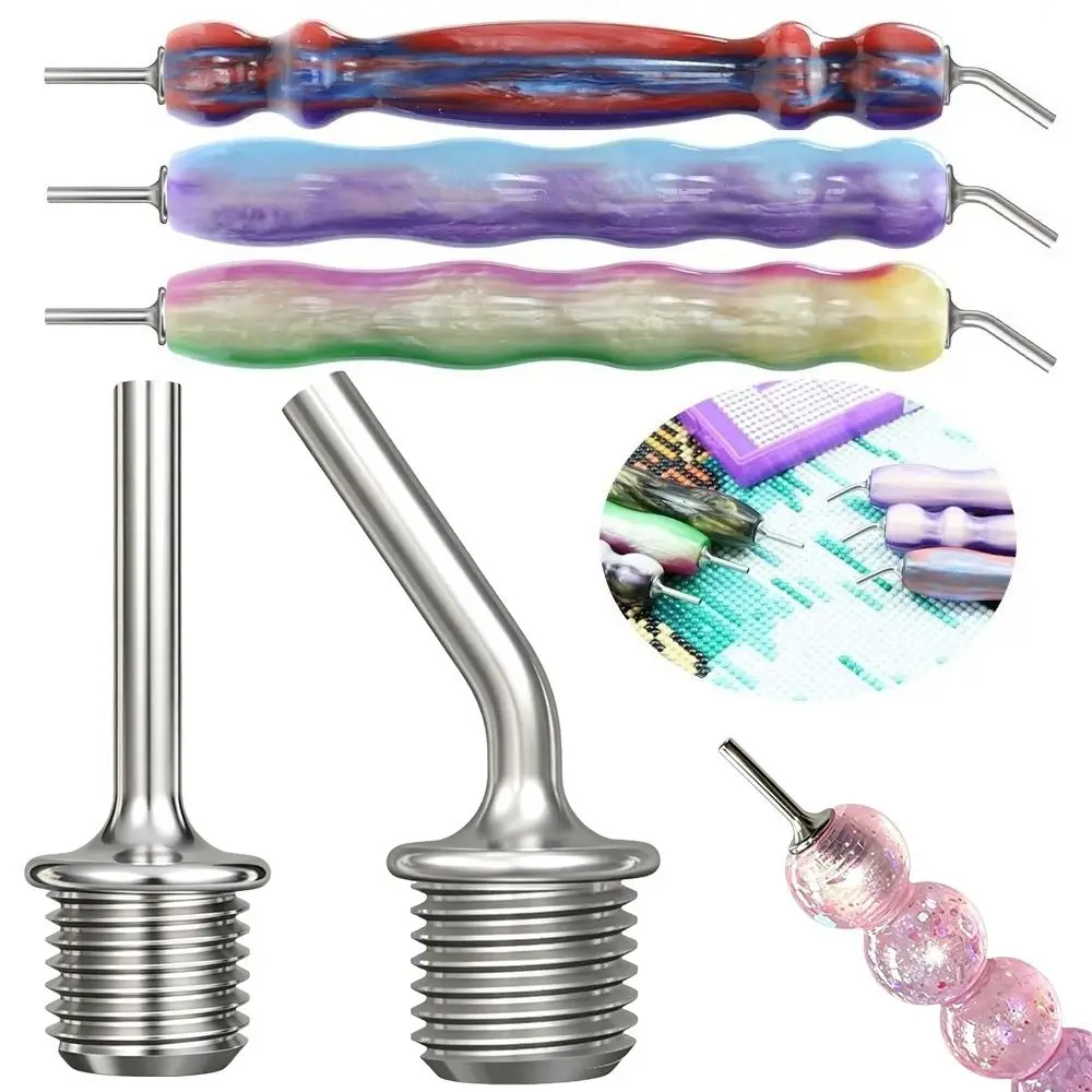 Metal Diamond Painting Pen Tip Ultra Fine Point Thin Head Replacement Drill Head Durable Threaded Screw On Diamond Art Tip