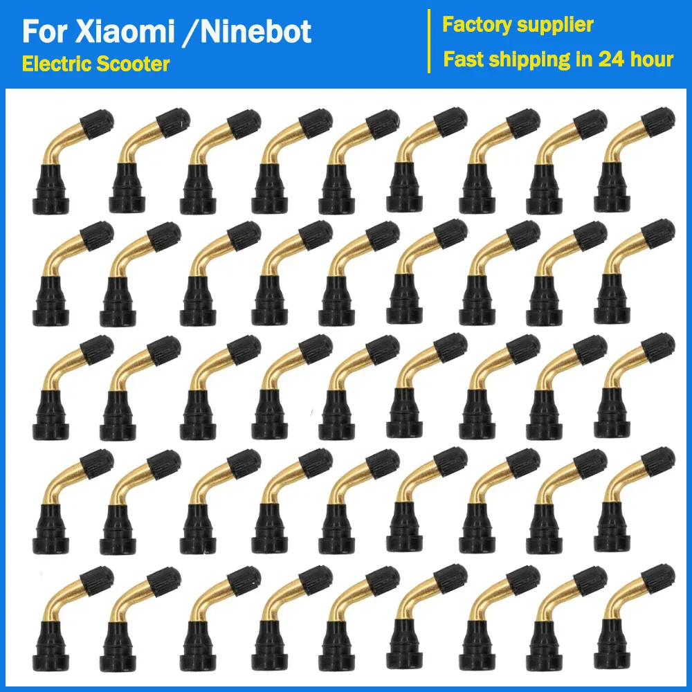 

50PCS Aluminum Tubeless Tyre Valve Stem PVR40 PVR50 PVR60 PVR70 Tire Valves Extension Adaptor for Xiaomi for Ninebot E-Scooter