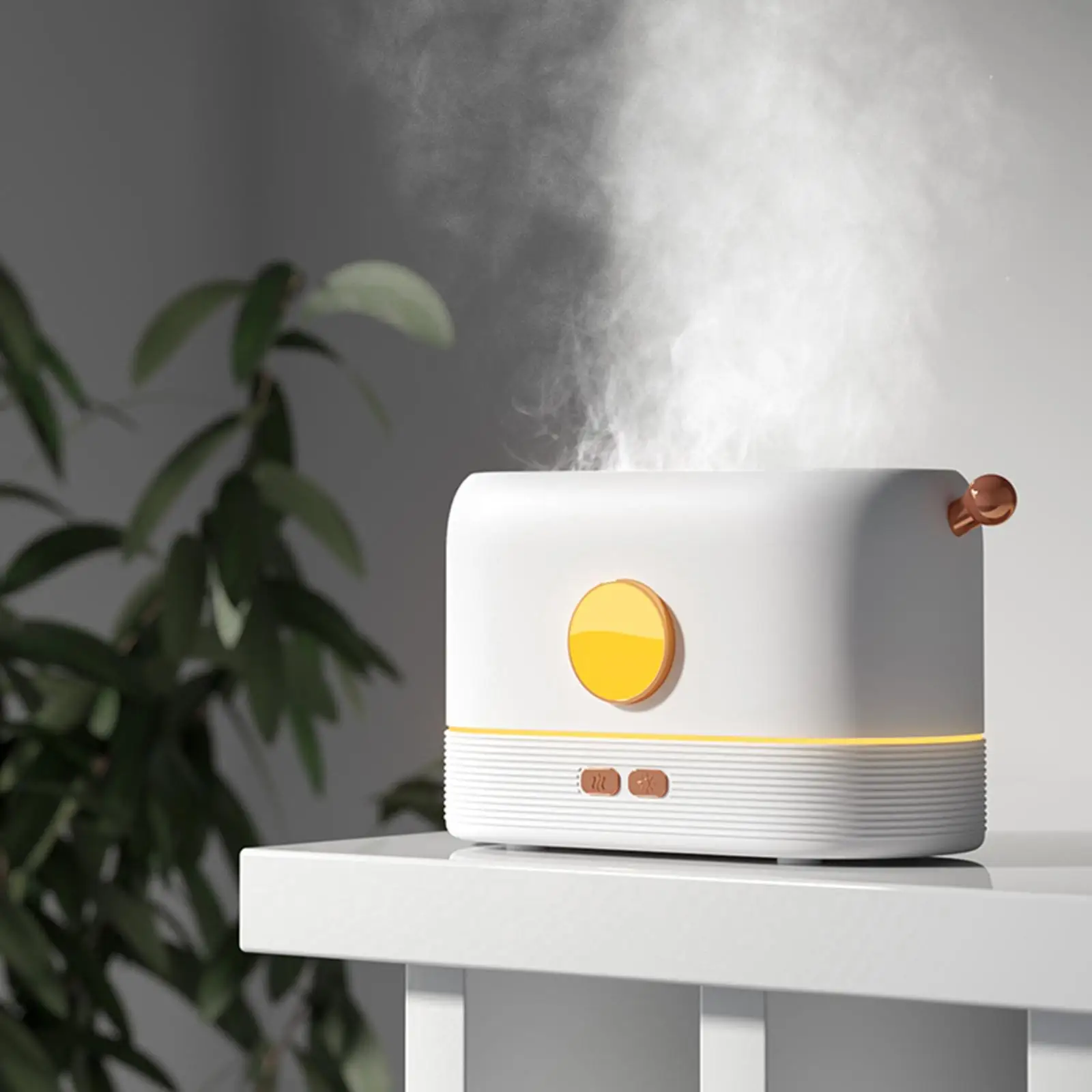 Difusor de Aroma ultrasónico, humidificador de aire, generador de niebla fría, nebulizador Led, aceite esencial, lámpara de llama, Difusor para habitación y Escritorio