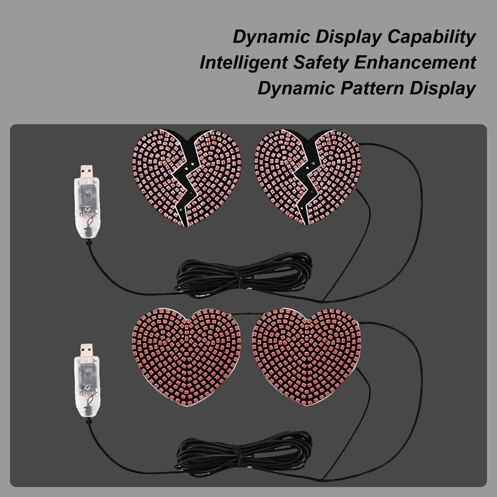 

Car Mounted LED Decorative Lights Love Heart Shape Eye Vehicle Decor Car Back Window Light Car Interior Atmosphere Lights