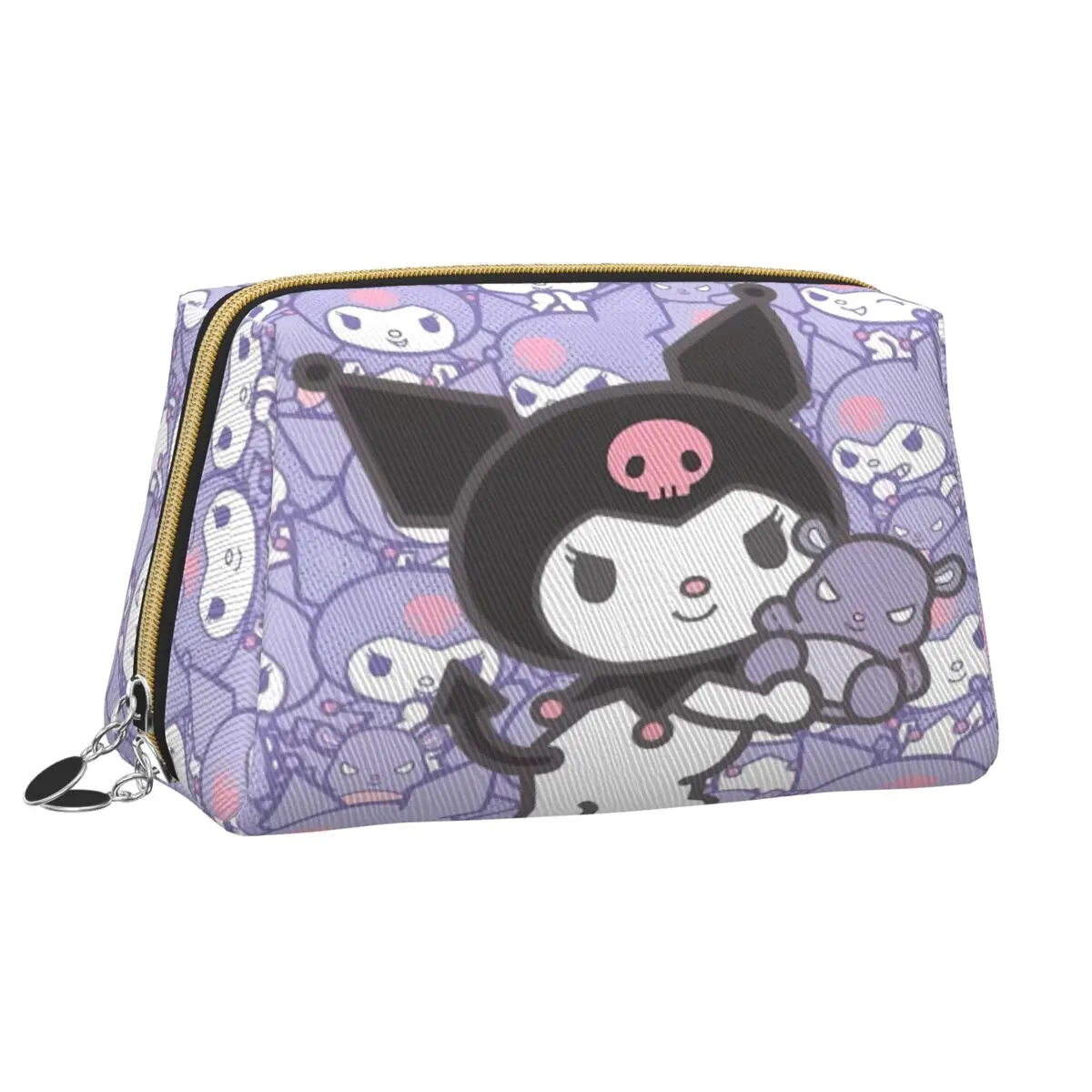 

Hello Kitty Melody Kuromi Retro Cosmetic Bags Bathroom Portable Makeup Bag Couples For Necessaries Pu Leather Storage Organizers