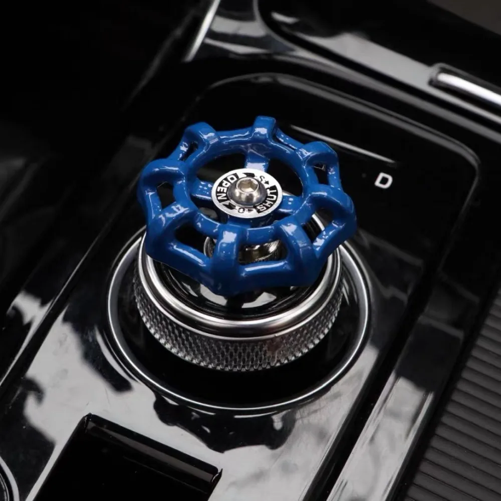 Car creative switch valve modification one key start car center control knob metal decoration ornament gear lever modification