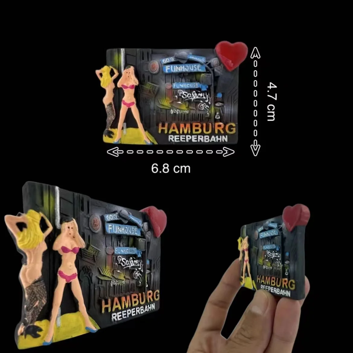 Magnet kulkas Jerman Hamburg Travel Memorial Magnetic kulkas stiker hadiah dekorasi kamar koleksi