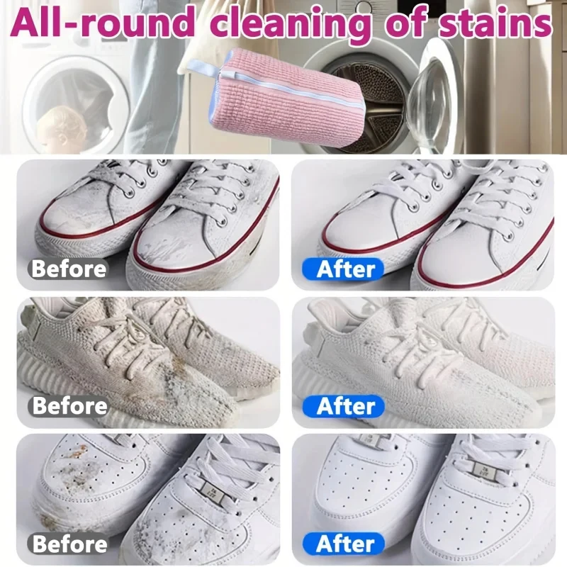 All-Purpose Machine Wash Shoe Bag with 360 °   Soft Brush Cleaning, Laundry Bags view 4