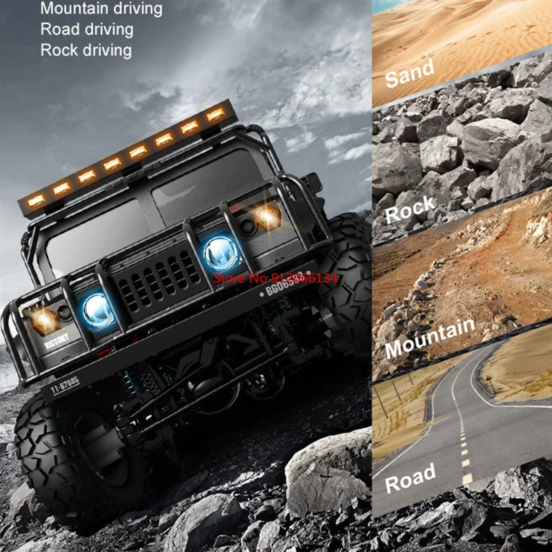 2.4g 1:12 4wd rc carro de corrida deriva rock crawler simulação buggy elétrico à prova dwaterproof água carro controle remoto veículo brinquedo luz inteligente