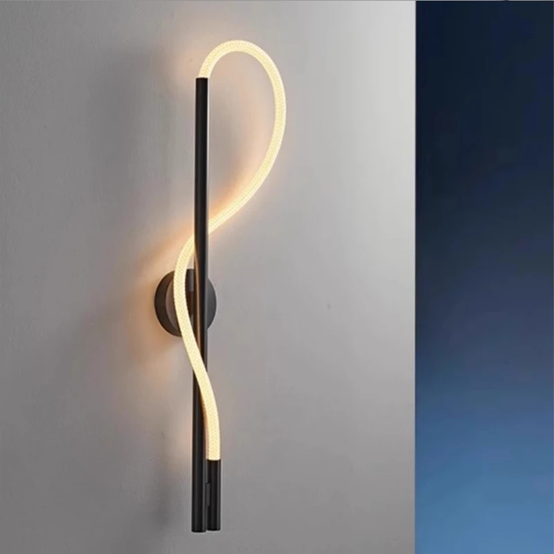 Post Modern Restaurant Long Strip Lamp Creative Silicone Hose Art Bar Counter Designer Coffee Shop Front Desk Pendant Lamp