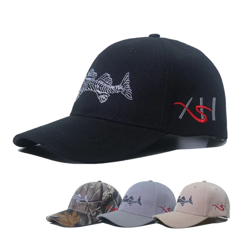 2026 New Fishbone Embroidery Cap Men's and Women's Outdoor Casual Visor Summer Sun Block Baseball Cap