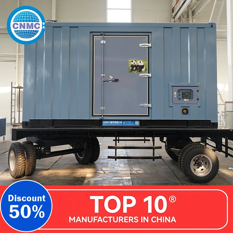 50KW 80KW 100KW 200KW Trailer Type Power Diesel Generator 110V 220V 380V Made In China Customizable Industrial Commercial Use