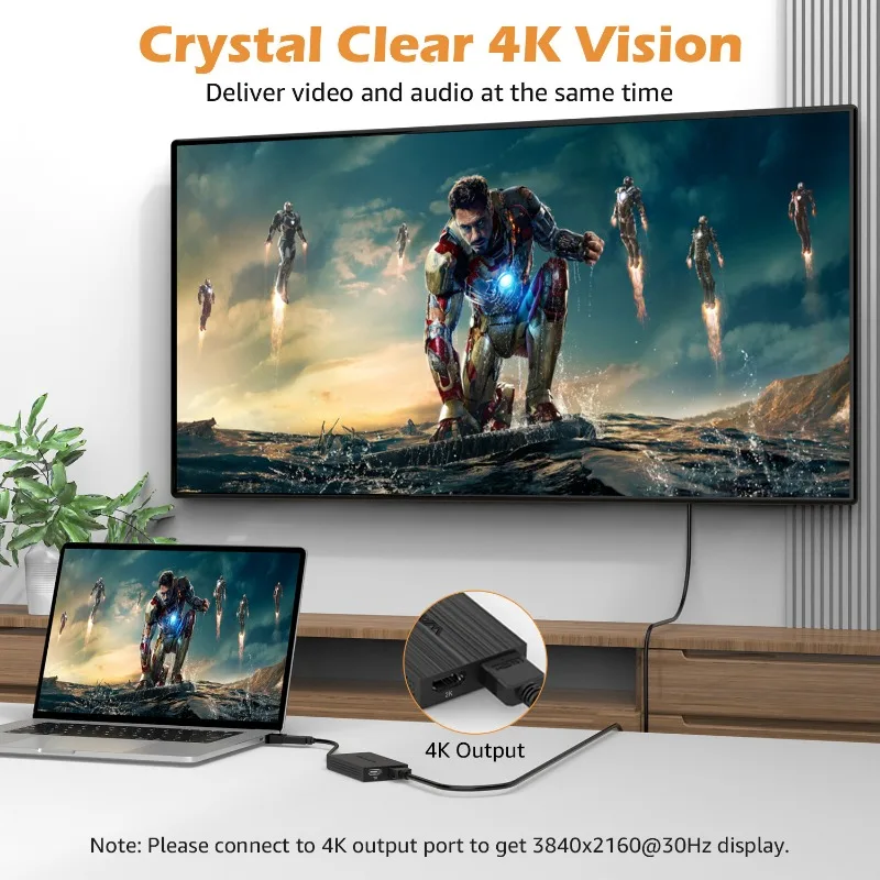 USB-C to dual HDMI display adapter 4K HD video expansion screen graphics card same screen extender 4K 2K