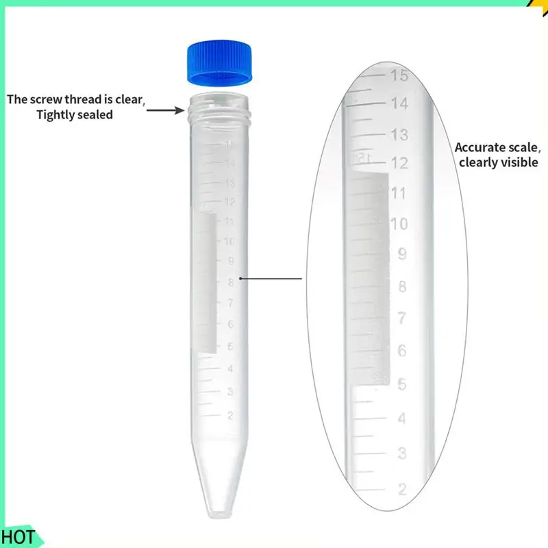 

AWAH Conical Centrifuge Tubes 15ML, 400 Pcs Sterile Plastic Test Tubes With Screw Caps, Polypropylene Container