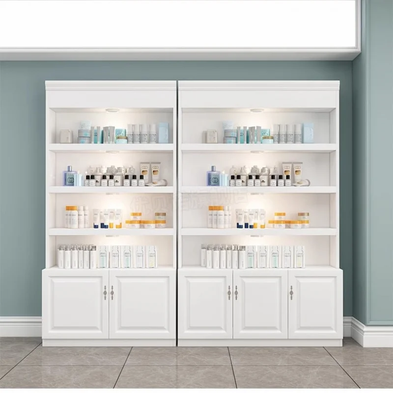 

Custom, custom products display organic cosmetic for makeup eye cabinet shampoo for bottle display showcase shelves