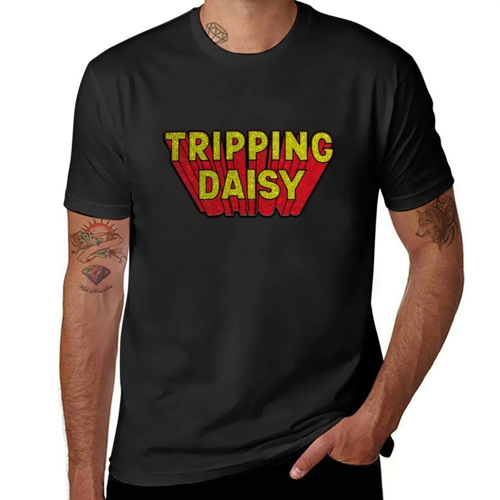 Tripping Daisy Rising Logo T-Shirt quick-drying kawaii clothes customs t shirts for men pack