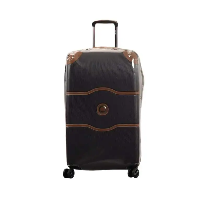 Custom Zipper Clear Dust‑Proof Suitcase Protector Cover For Hard Shell Travel Rolling Luggage, Luggage Not Included