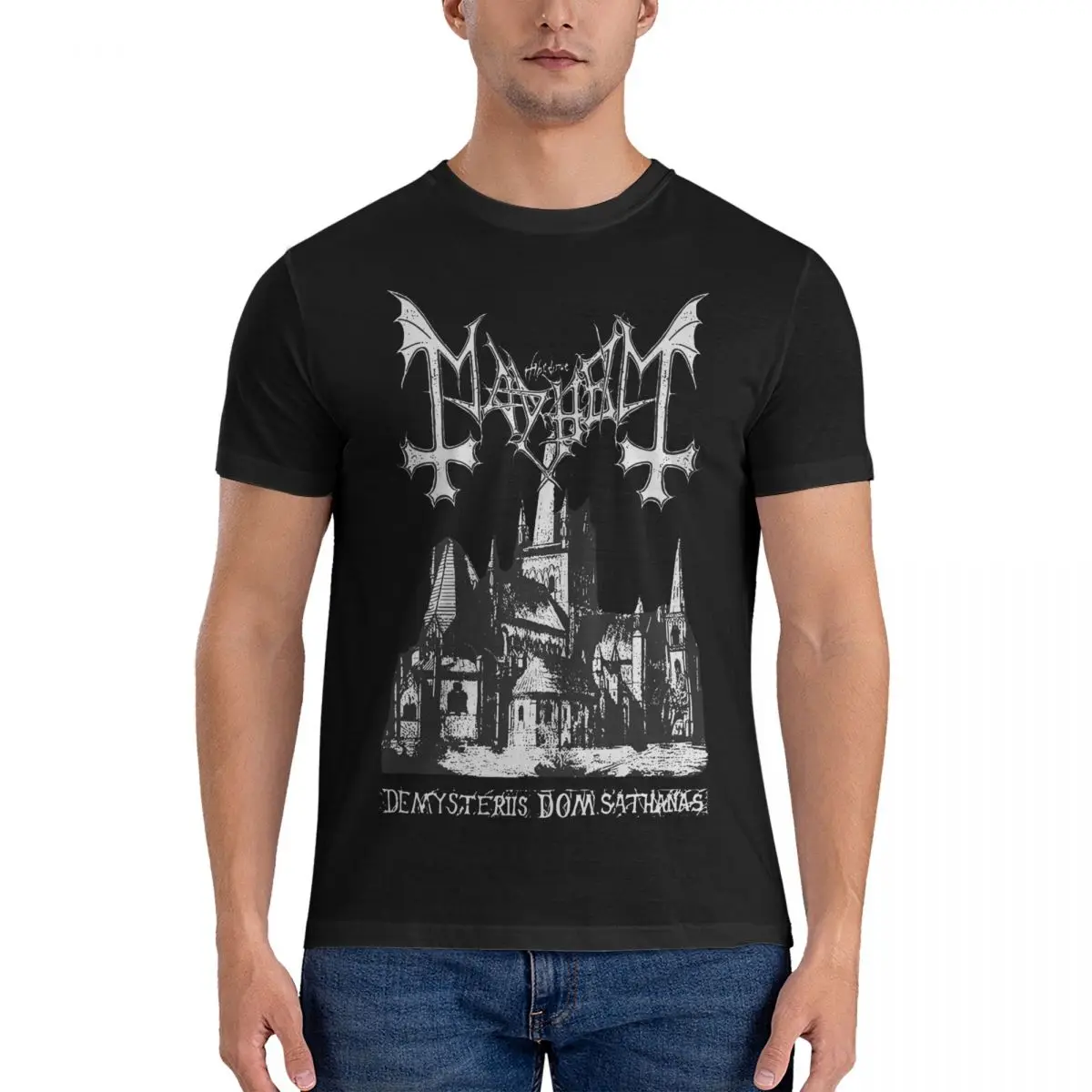 Band De Mysteriis Dom Sathanas Alive T-Shirt Men Mayhem Hipster Cotton Tees Crewneck Short Sleeve T Shirts Unique Tops