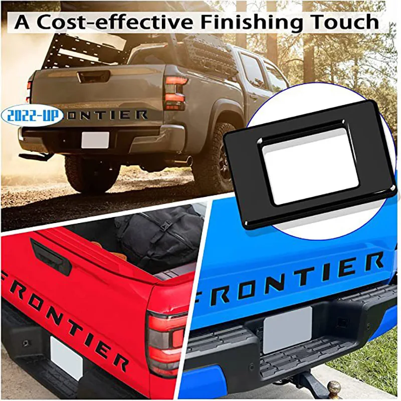 Car 3D ABS FRONTIER Letters Badge For Nissan 2015 2022 2023 Frontier Raised TRUNK Rear Emblem Tailgate Decals Sticker Styling