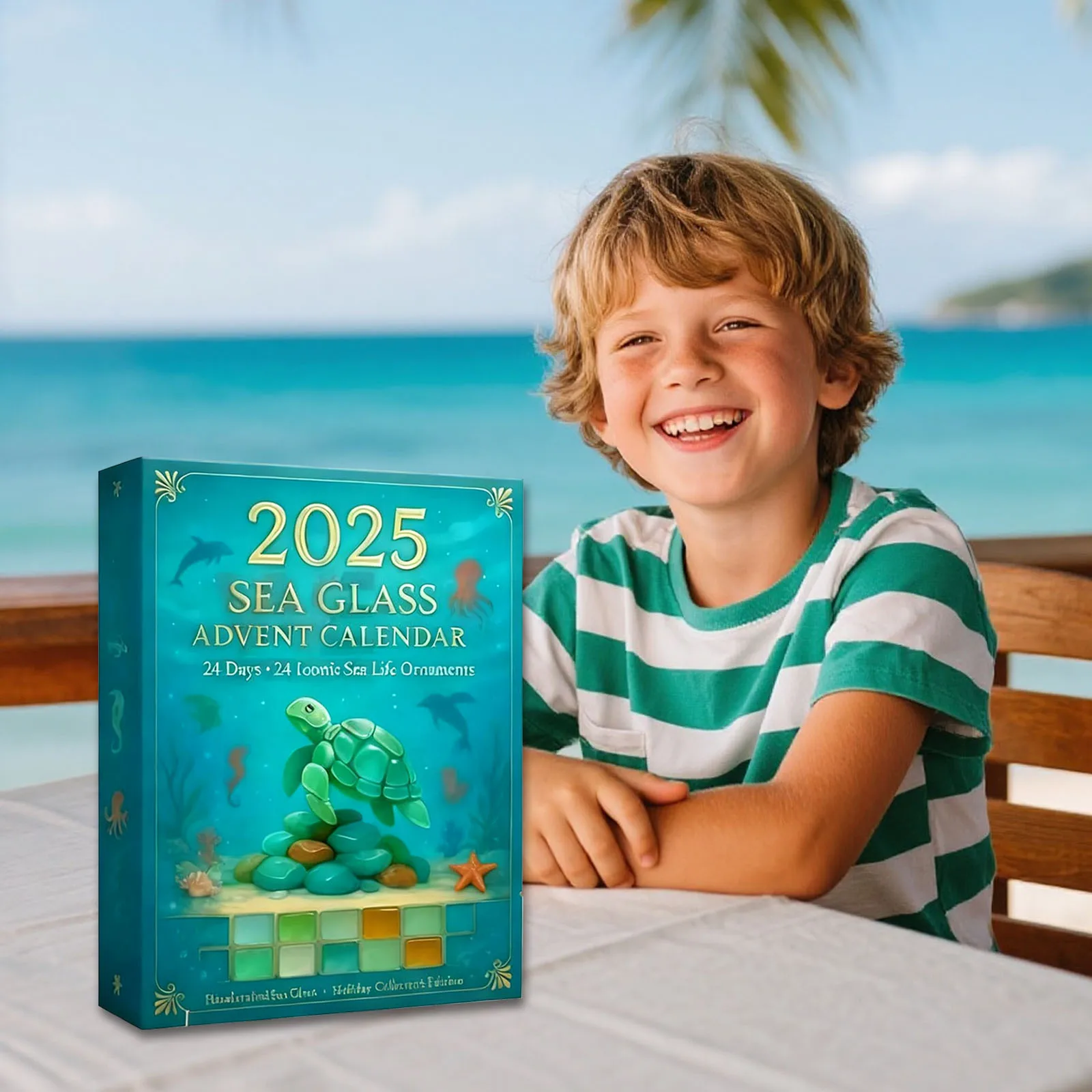 Classroom Timers Quiet Sea Glass Advent Calendar · Ocean Advent Calendar，containing 24 Digital Countdown Timer with Remote