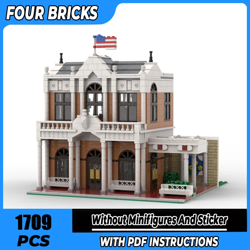 

Moc Building Blocks Chamber of Commerce Deluxe Technology Modular Bricks Model Gifts Christmas Toys DIY Sets Assembly
