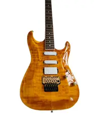 Custom Knopfler MK Electric Guitar Amber Sunburst Quilted Maple Top Proefessional Guitar