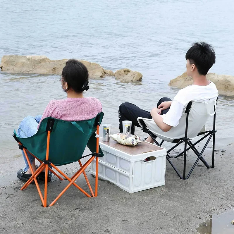 Sedia pieghevole da esterno portatile da esterno sgabello piccolo sedia da spiaggia campeggio sedie luna ad arco pieghevoli leggere