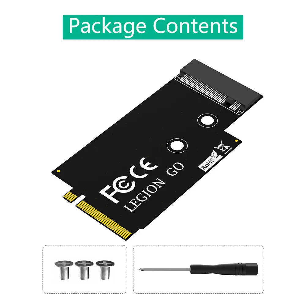 1PC Modified Transfer Board for NVME M.2 2242 to 2280 Hard Drive Card Accessory For Legion Go SSD Memory Card Adapter