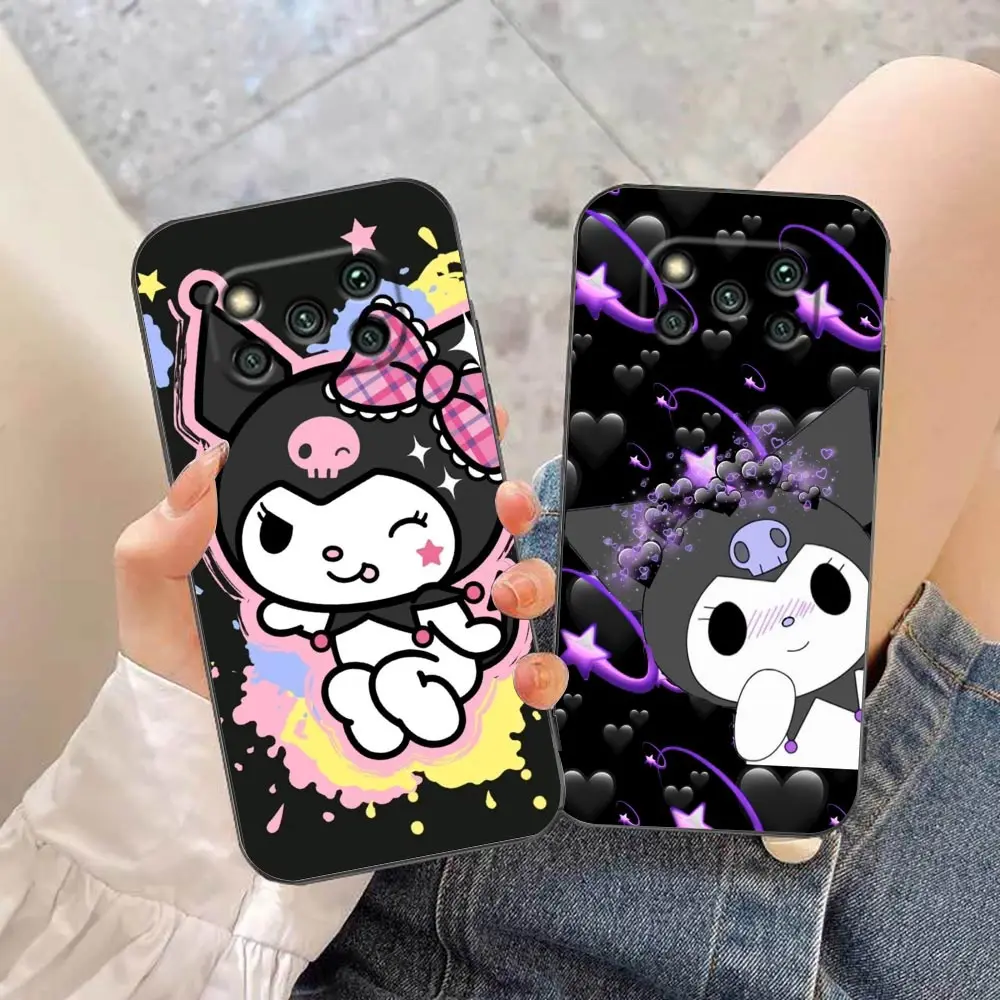 Case For Xiaomi Poco X5 X4 X3 M5 M4 M3 F5 F4 F3 GT Pro NFC 5G 4G Black Shark 5 Mix 3 2S 2 4 Case Funda Cartoon S-Sanrio K-Kuromi