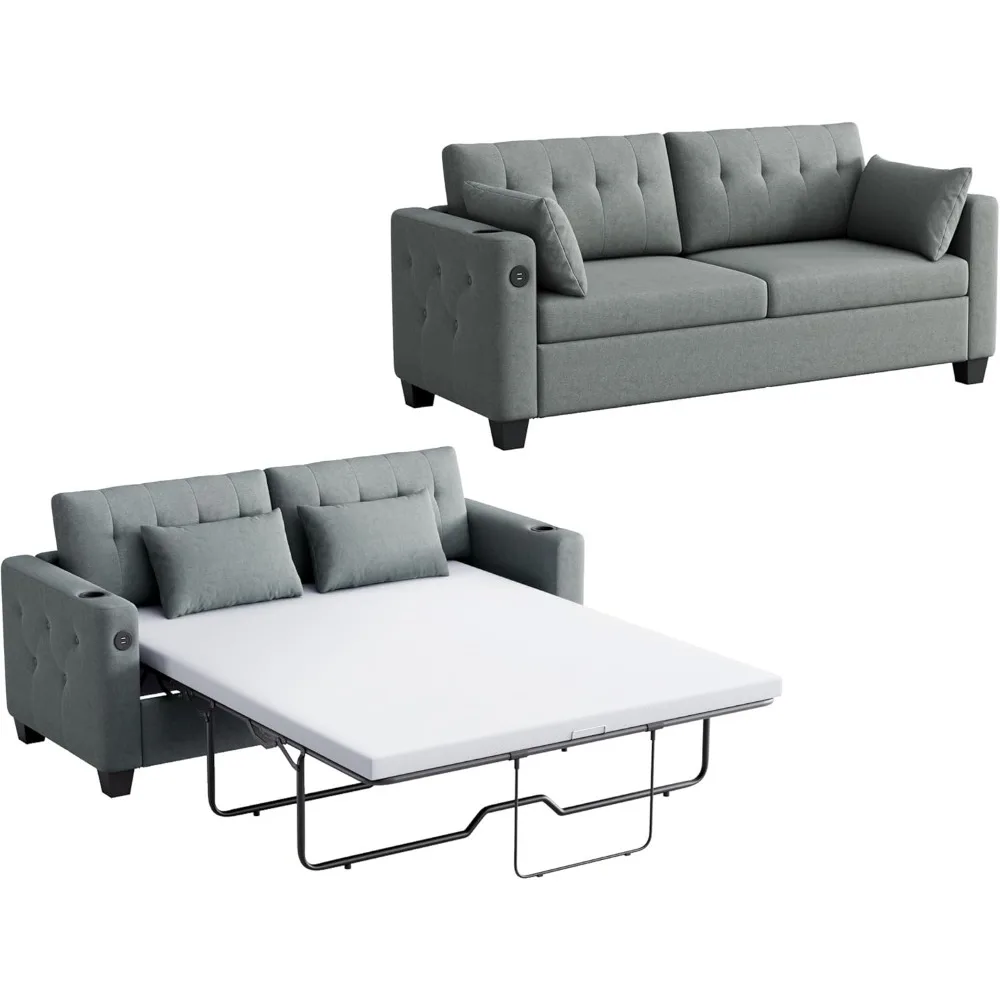 

Sofa Bed, Pull-Out, Queen Combo Sofas with Memory Foam Mattress,Velvet Double Lounge Sleeper for Living Room Office,Sofa Sleeper