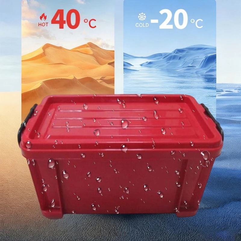 Sealed Plastic Storage Bin with Lid, Pressure Resistant Household Clothes Organizer for Supplies