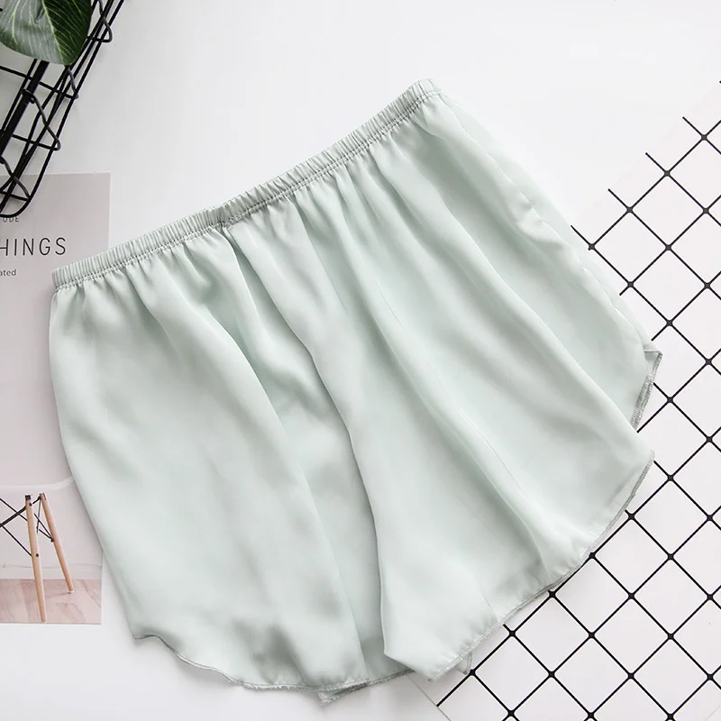 Silky Shorts Women Summer Outer Wear Korea Sexy Cool Pure Color Sleep Bottoms Simple Sleep Shorts Women Pajama Shorts