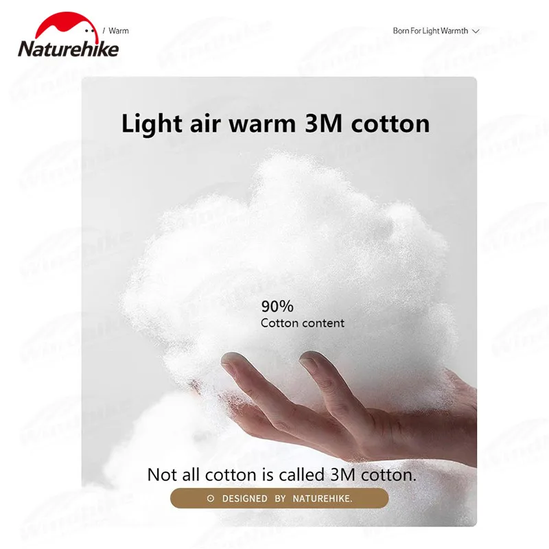 Naturehike-guantes de algodón para hombre y mujer, manoplas antideslizantes para deportes al aire libre y escalada de montaña, 90% M, para invierno
