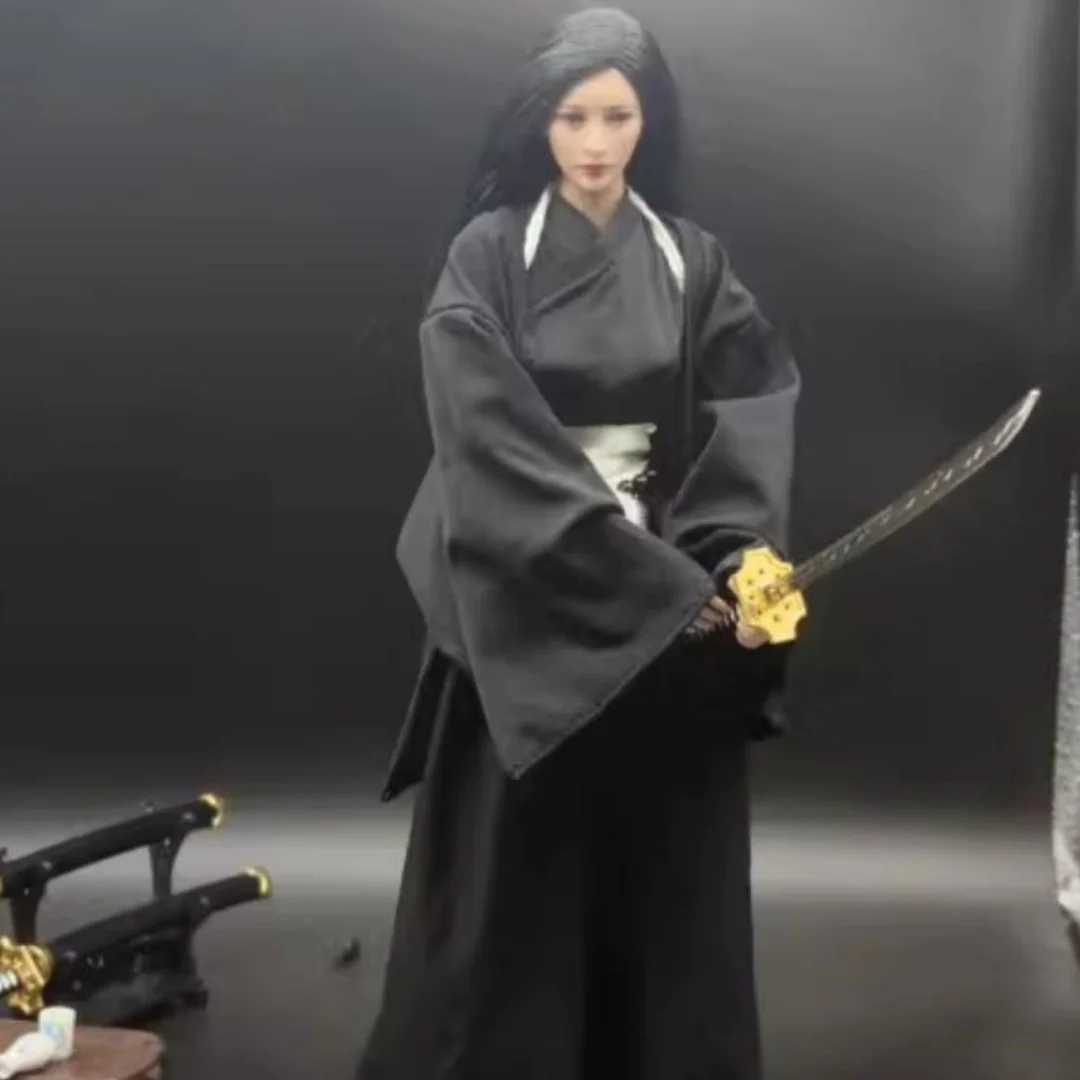 

1:6 Female soldier's kimono suit Black Clothes 12" Figure s Action Figure Body Model toys