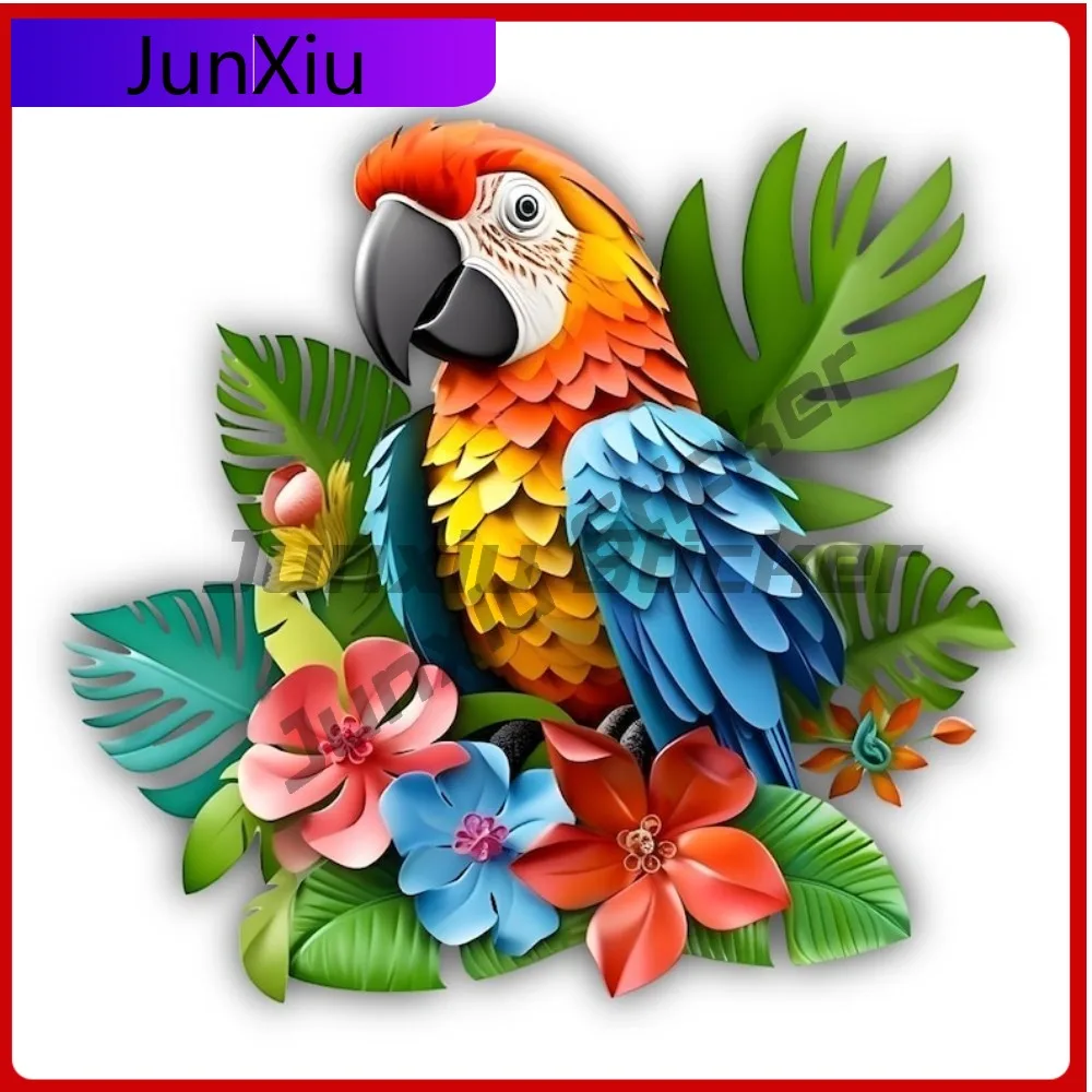 

Parrot Floral Vinyl Sticker Vibrant Bird Art Occlusion Scratch Refit Decal Accessories Rv Decals And Stickers Decoration Suv Acc
