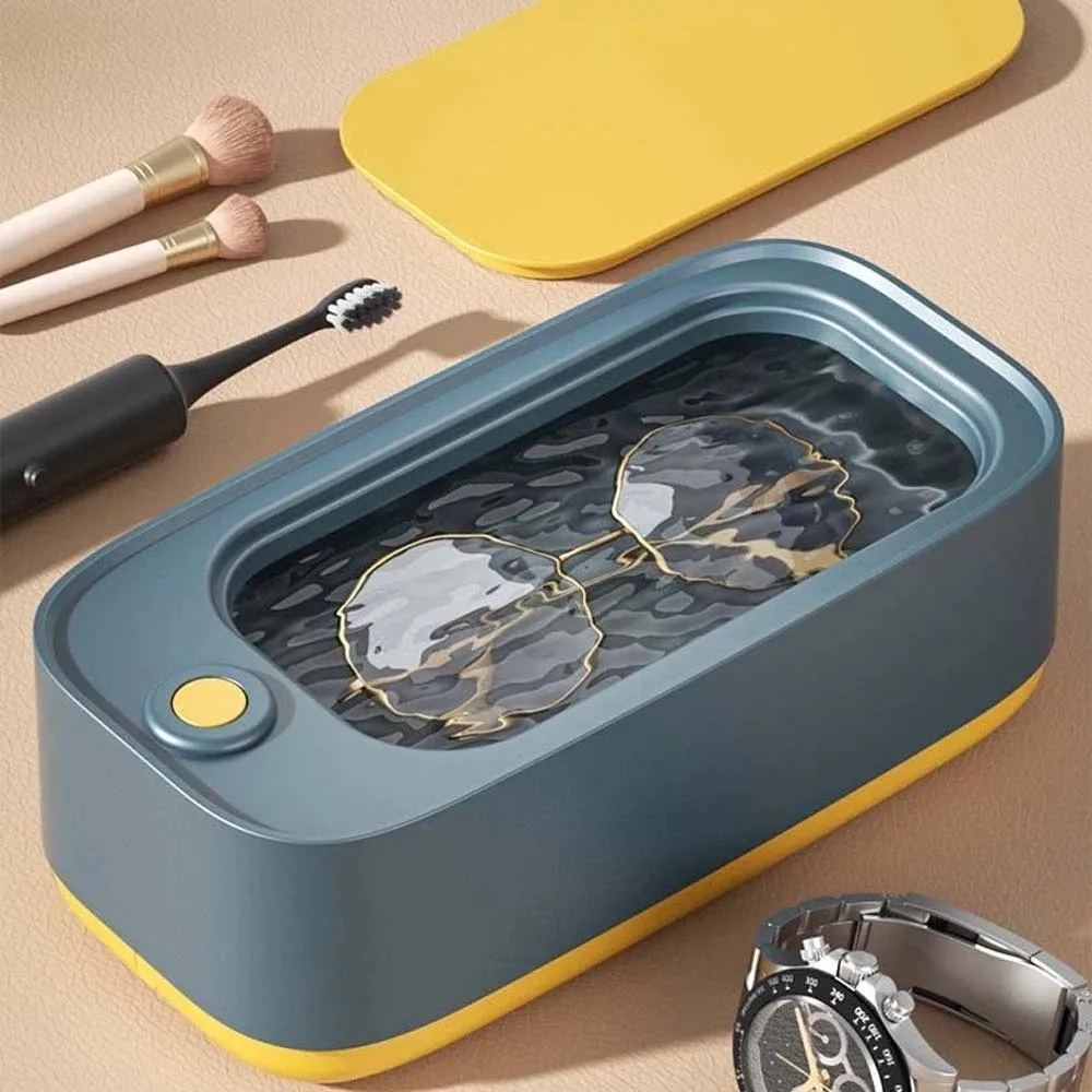 High Frequency Glasses Cleaning Machine 360 ° Purification Rechargeable Electric Denture Cleaner One-button Visible