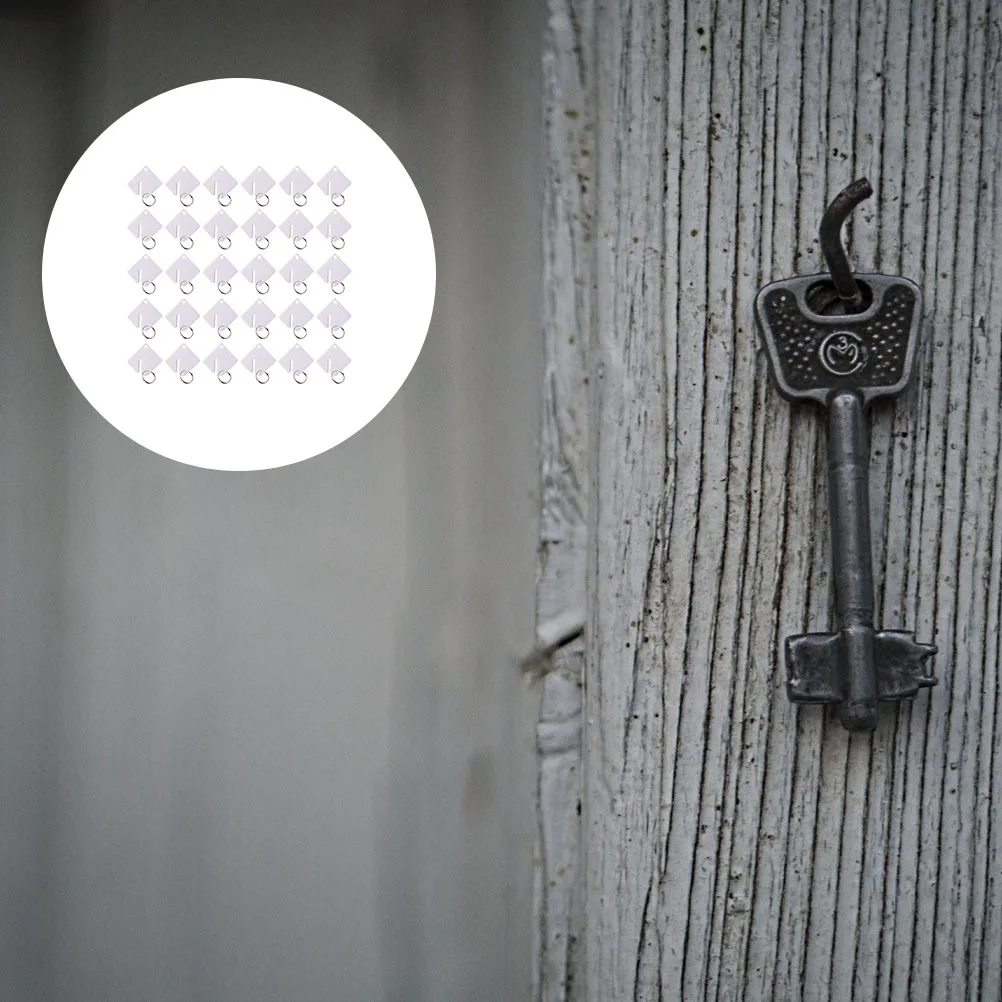 

60pcs Acrylic Ring Labels Durable Rustproof Chain For Luggage Hotel Gym Sauna Id Key Ring Labels Tag Key Identifier